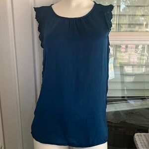 Elegant Navy Sleeveless Blouse